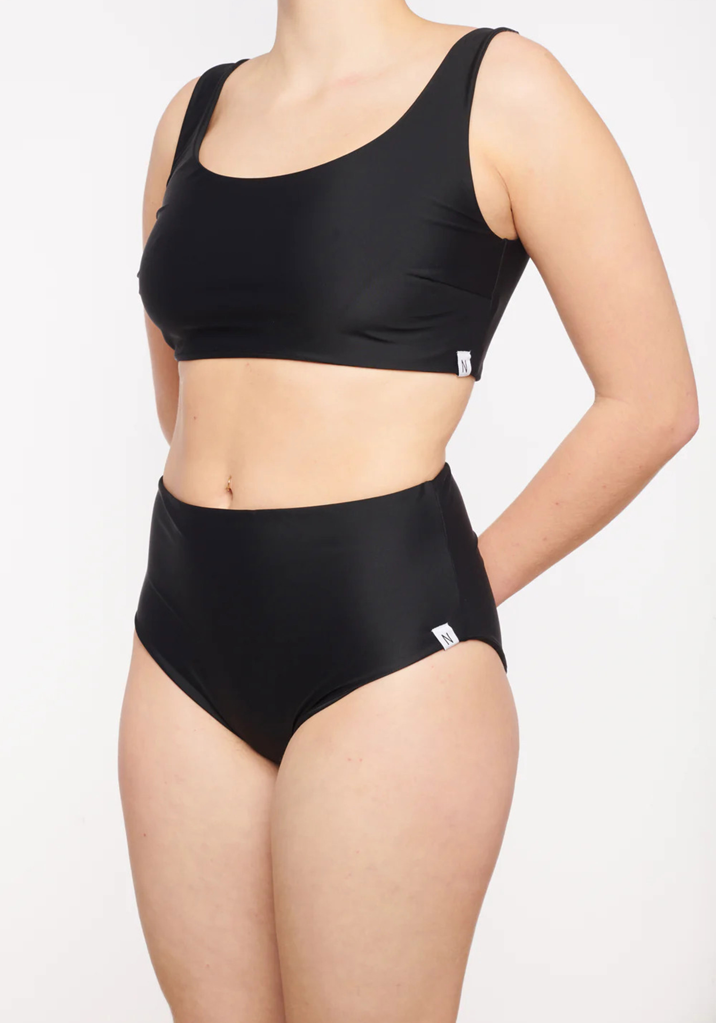 Neumuhle Bikini-Top Ascona Net-Bikini Black Coal