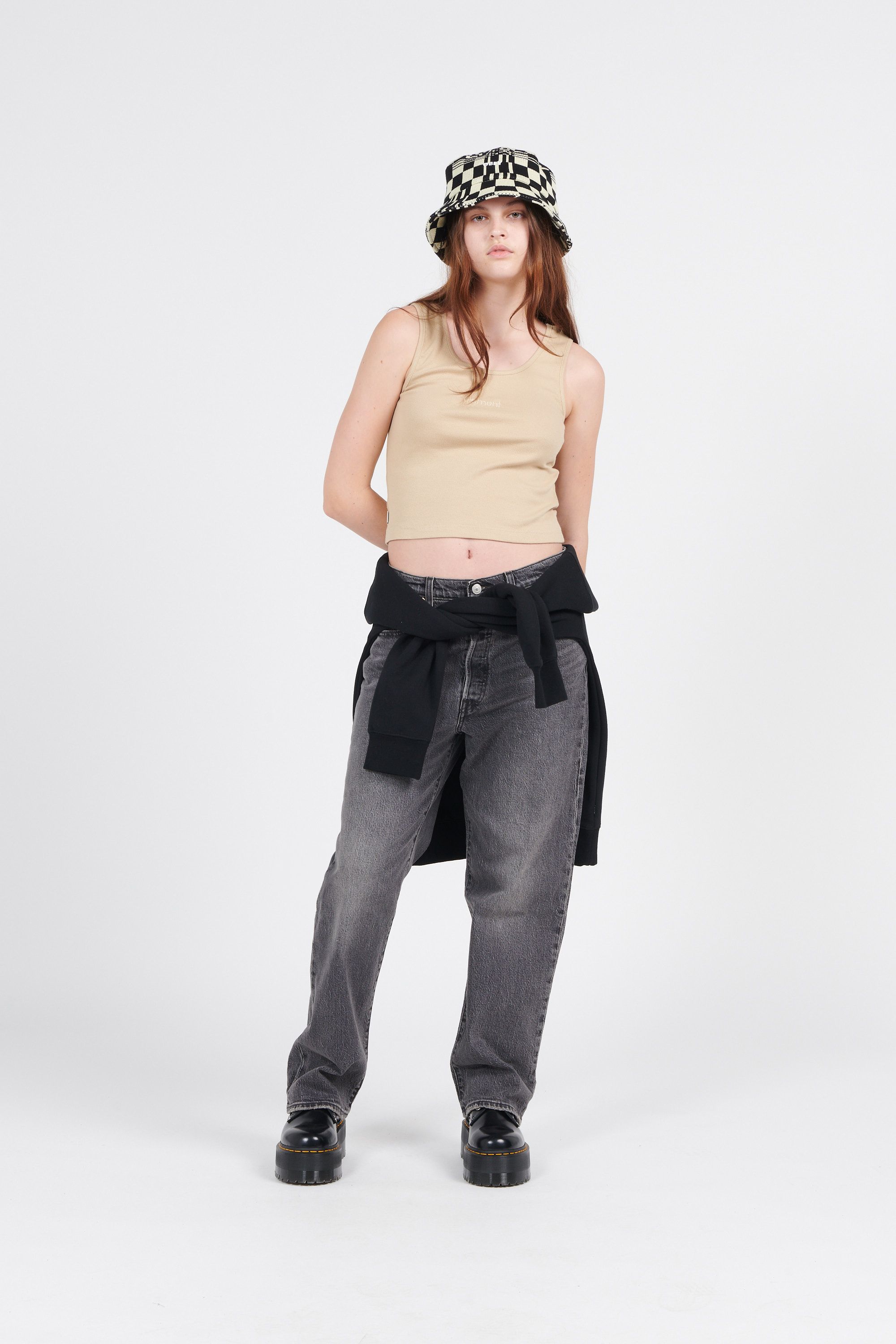 LEVI'S Jean RIBCAGE STRAIGHT ANKLE Noir