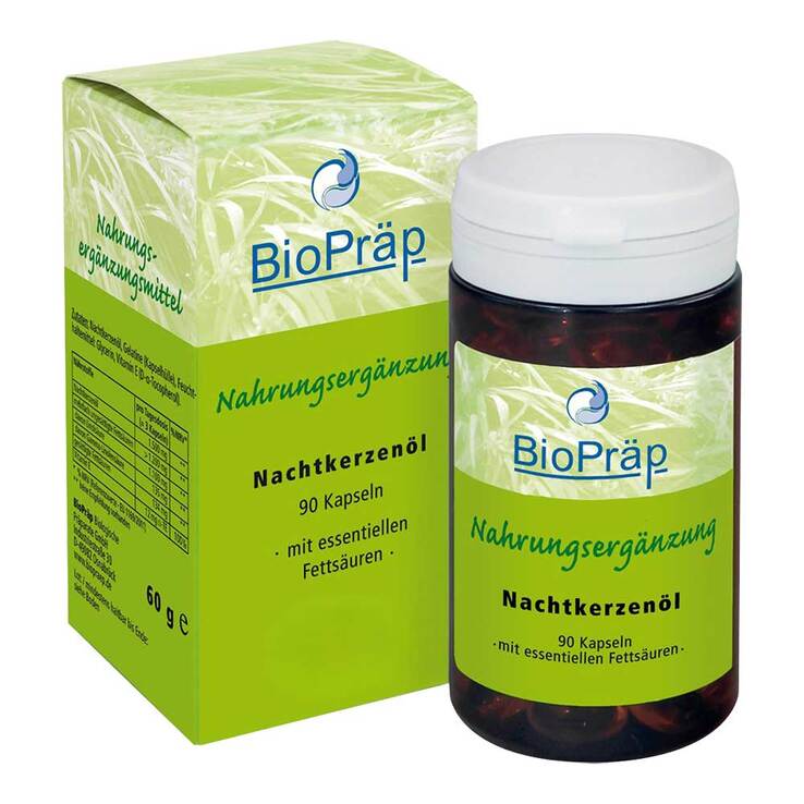 BioPräp Nachtkerzenöl 500 mg Kapseln, 90 St
