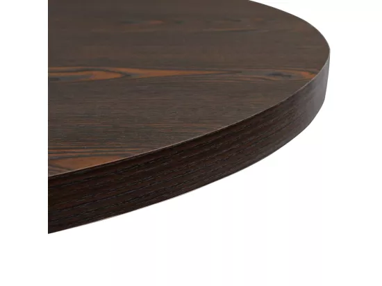 Table de bistro MDF et acier Rond 80 x 75 cm Frêne foncé