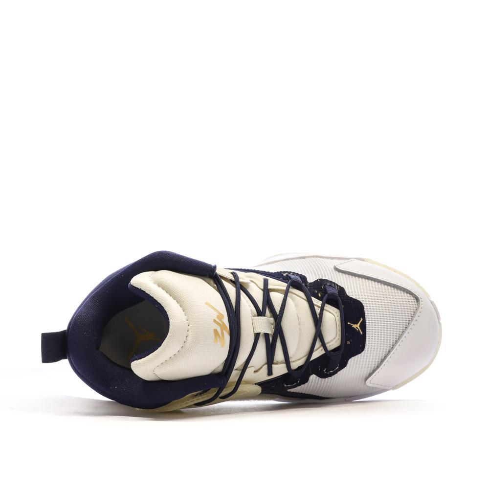Nike Chaussures de Basketball Beige/Bleu Garçon Nike Jordan Zion 1