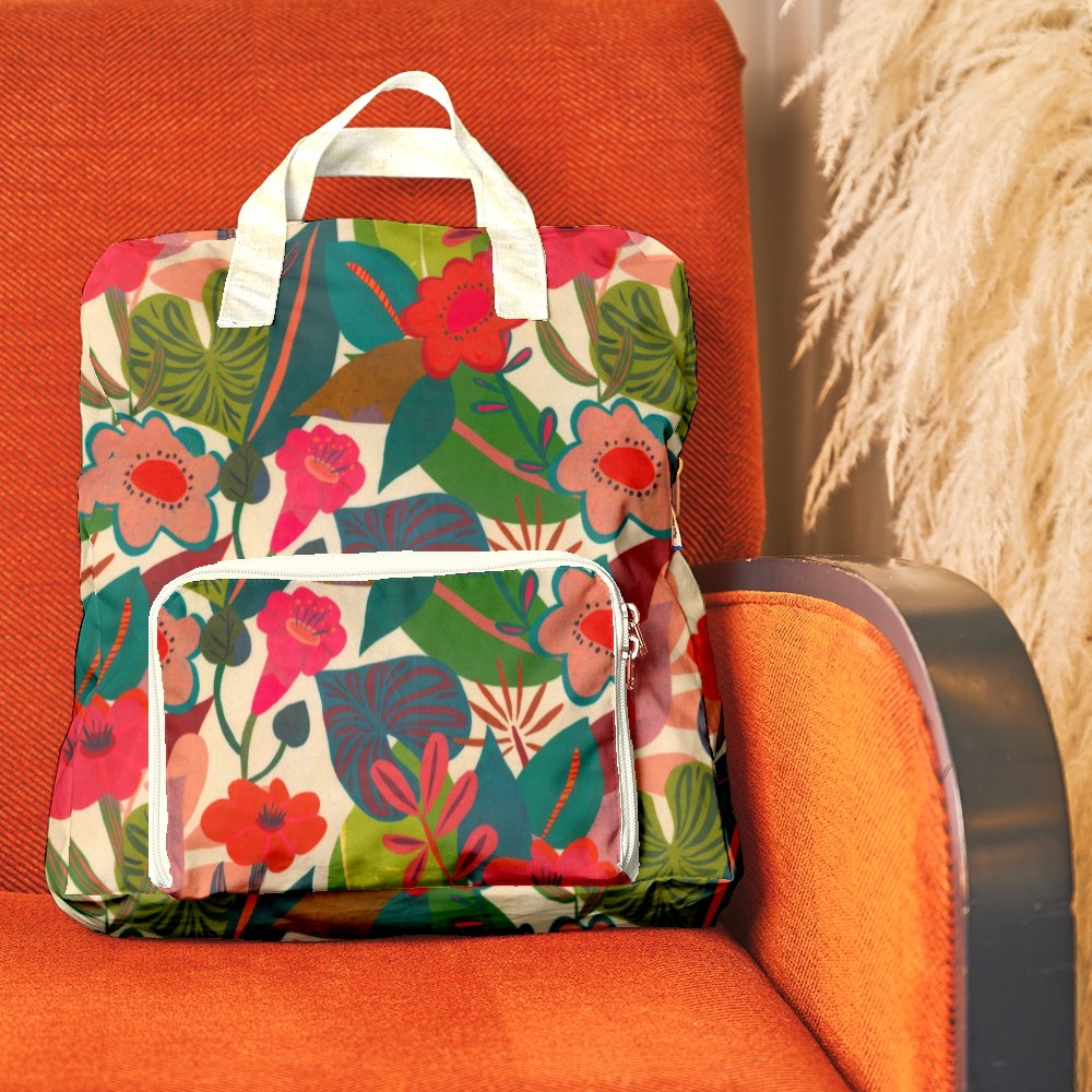 Sac À Dos Pliable Gaby Fleurs Des Iles