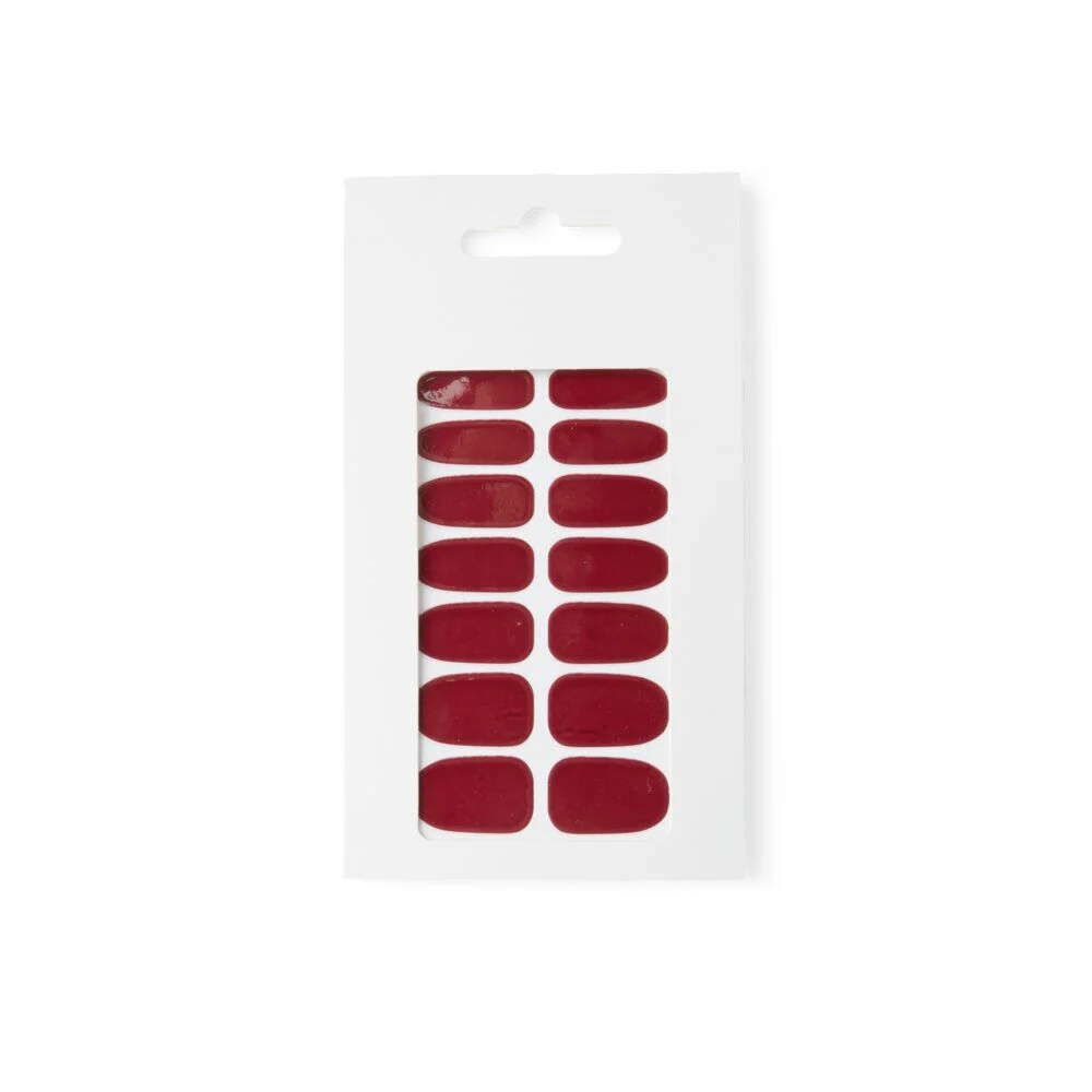 Lot de 24 autocollants vernis à ongles unis 6 coloris