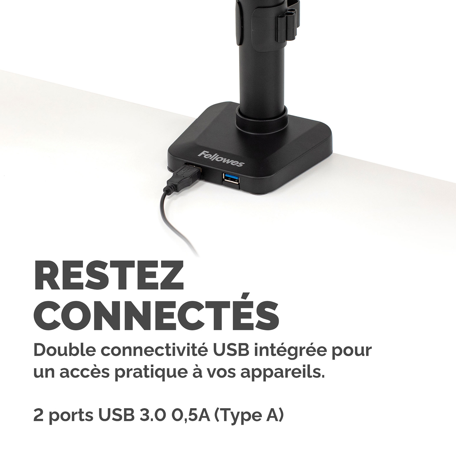 Fellowes Bras porte écran triple Platinum Series