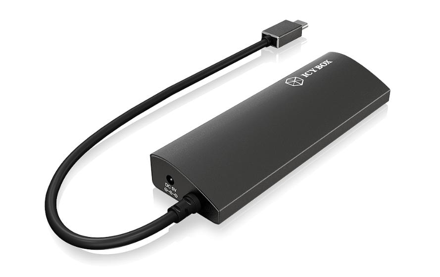 USB-Hub IB-AC6405-CUSB-3.0-Hub mit vier Ports und USB Type-C Anschluss