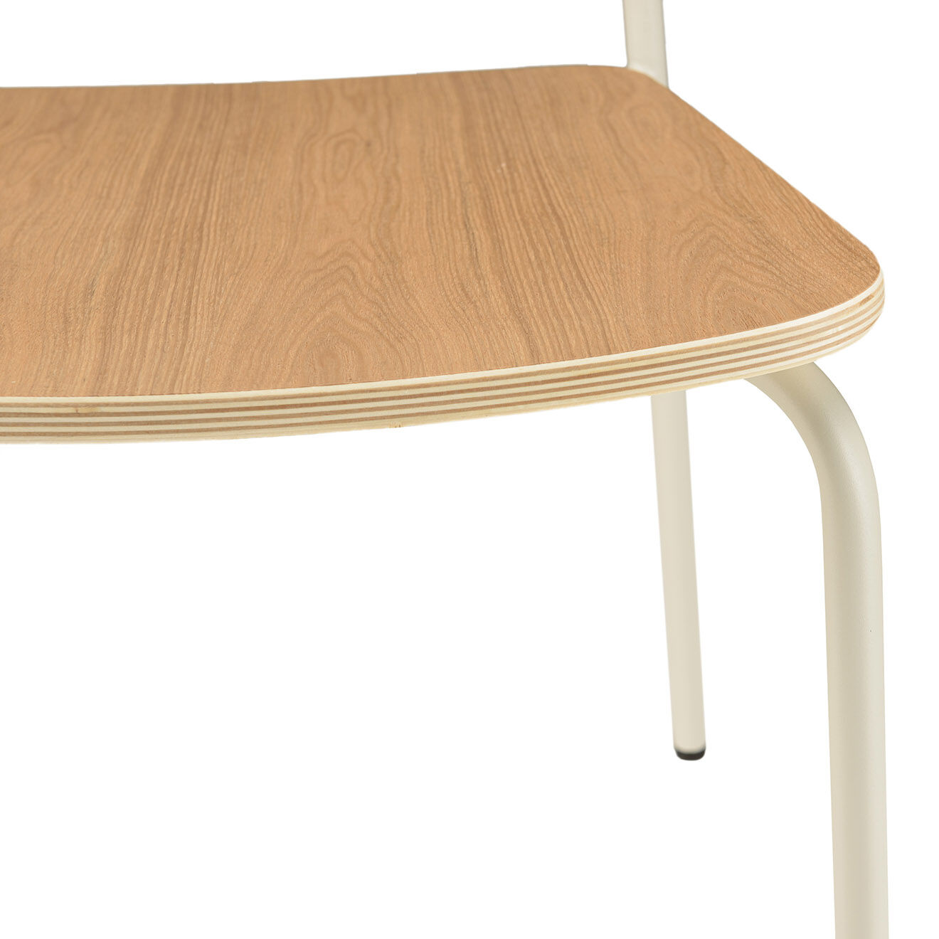 Macabane 2 Chaises d'écolier Tom naturel/blanc - 47x51x78 cm