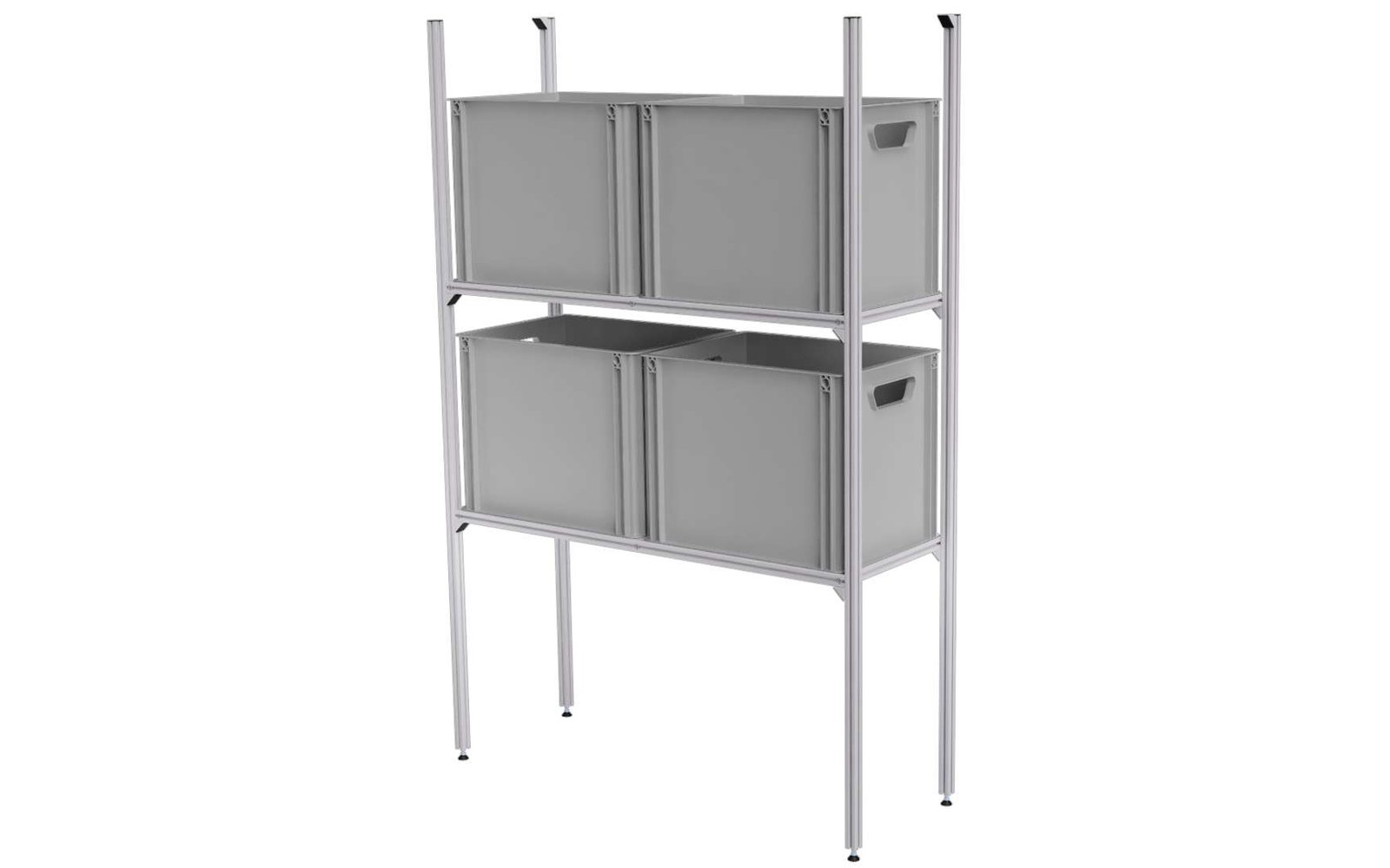 SYS-RACK Regal-System  Aluminium für Heckgarage 85 x 31 x 130 cm
