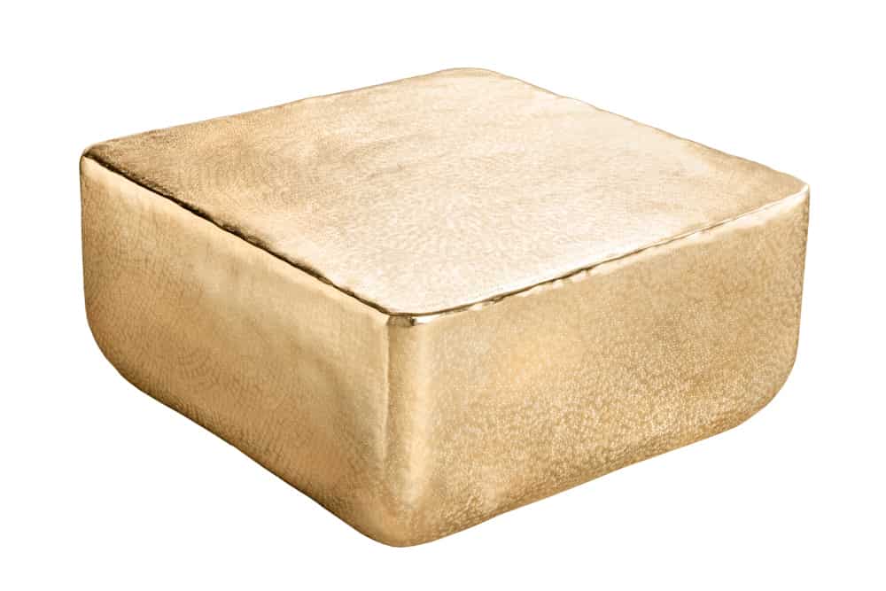 Design Couchtisch UNIT 70cm gold Metall Hammerschlag handmade