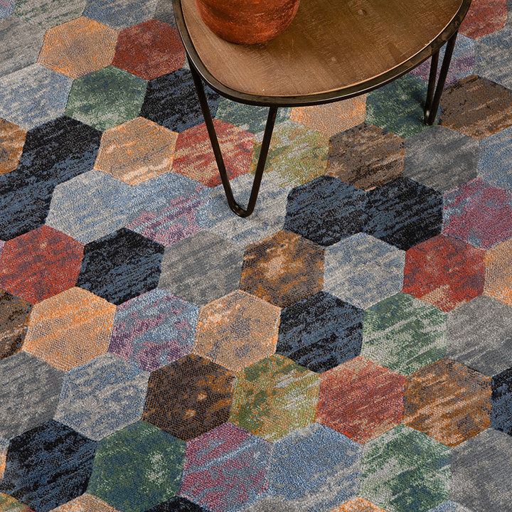 Rond modern vloerkleed - Amado Multicolor 2626