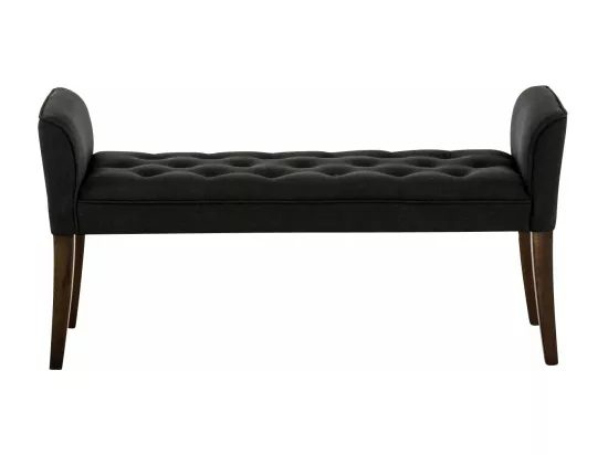 Banc banquette capitonné en bois marron 133 x 43 x 64 cm BAN10099