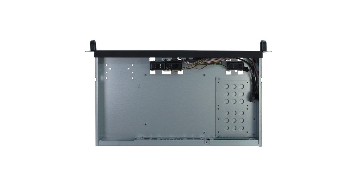 Inter-Tech1U K-125L rack behuizing  (Zwart | 2x USB-A)