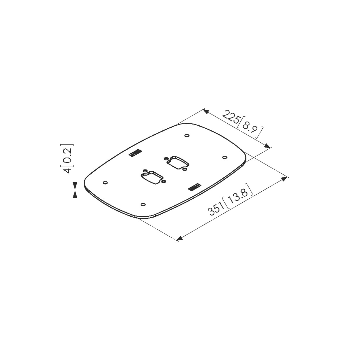 Vogel s Pro PFF 7060 gulvplatefeste (sølv)