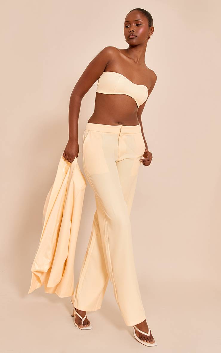 Butter Yellow Haut Bandeau Tailleur