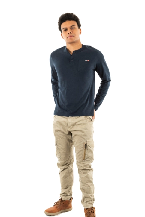 Tee shirt manches longues schott tskea4ml navy