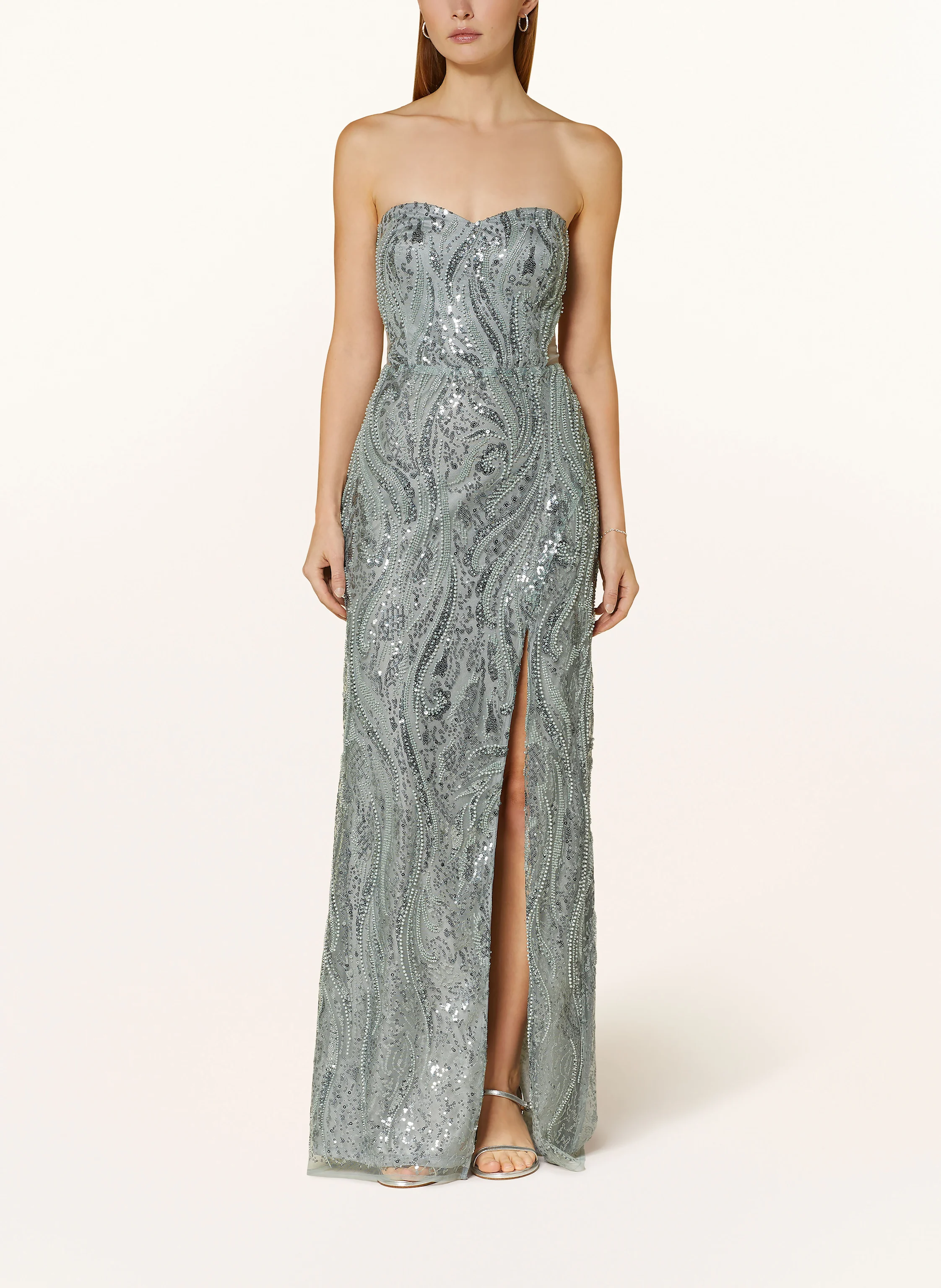 VM Vera Mont Abendkleid mit Pailletten und Schmuckperlen