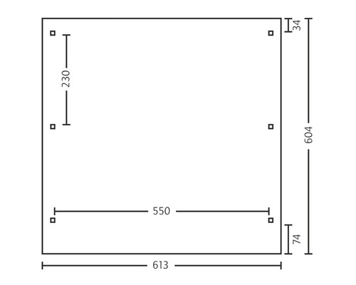 SKAN HOLZ Emsland dubbele carport 613x604 cm met natuurlijk aluminium dak