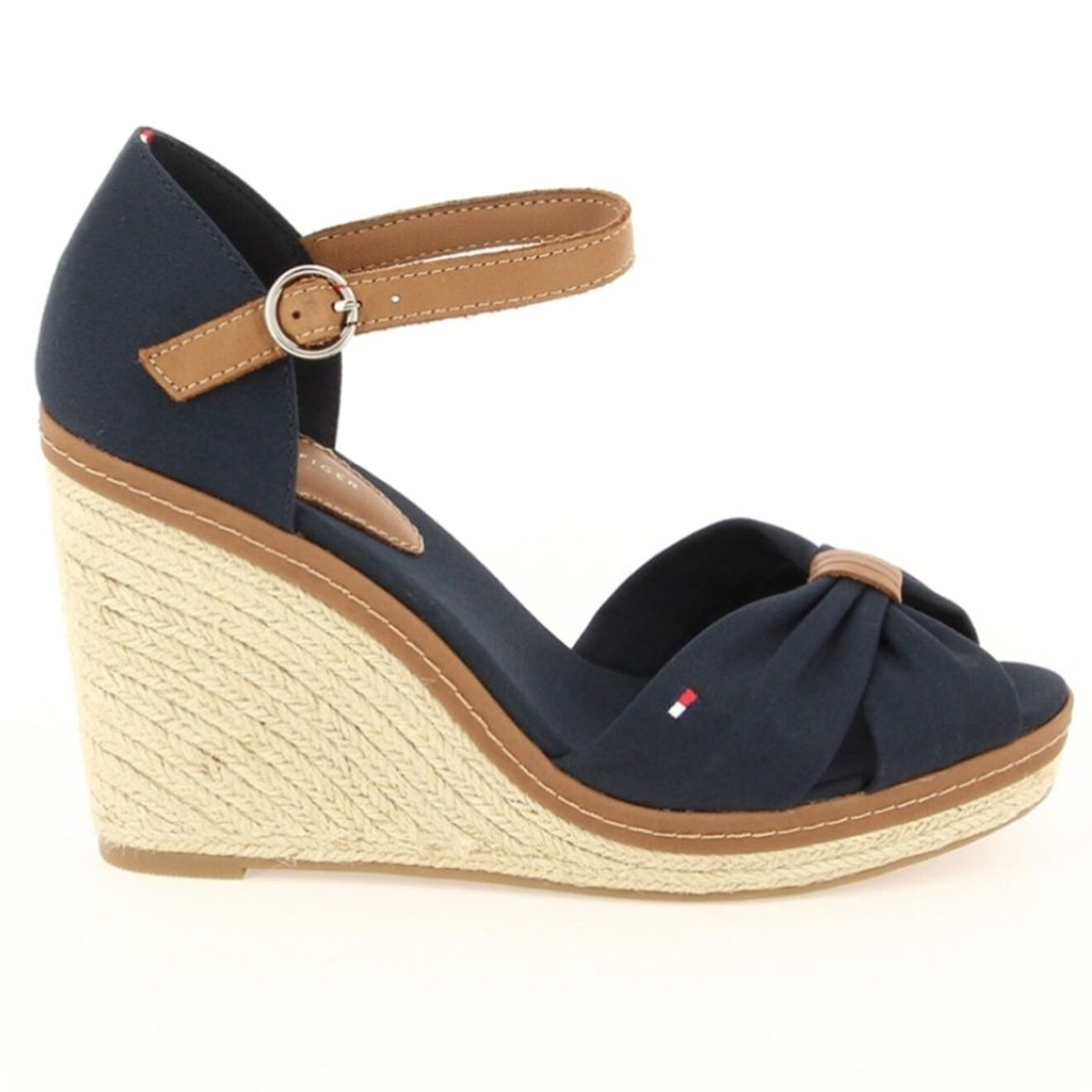 Tommy Hilfiger Sandales compensées Iconic Elena bleu marine - Talon 10 cm