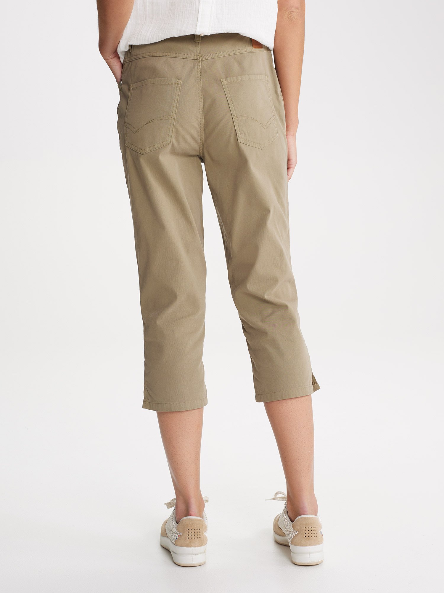 Corsaire Femme Ceinture Elastiquée Vert