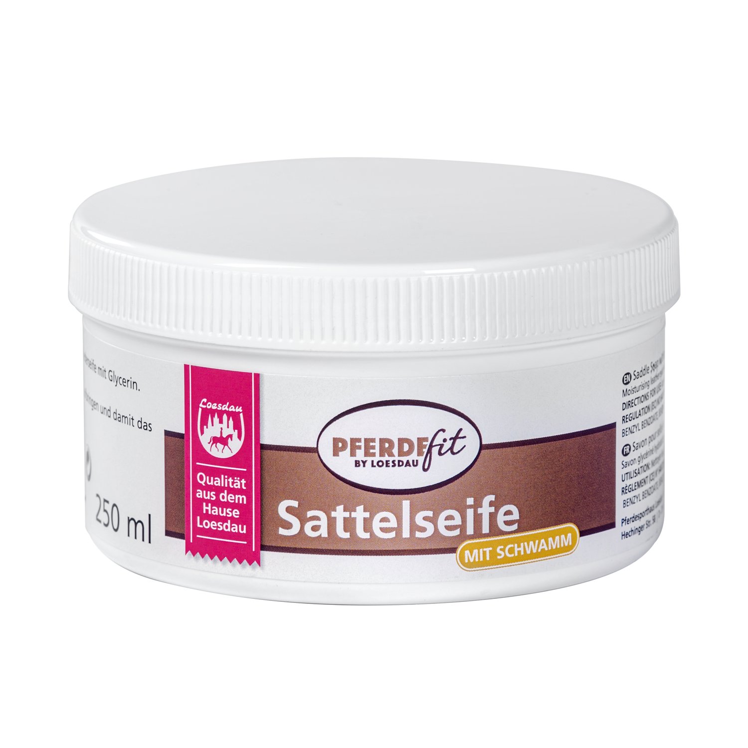 PFERDEfit by Loesdau Sattelseife mit Schwamm  - 250 ml