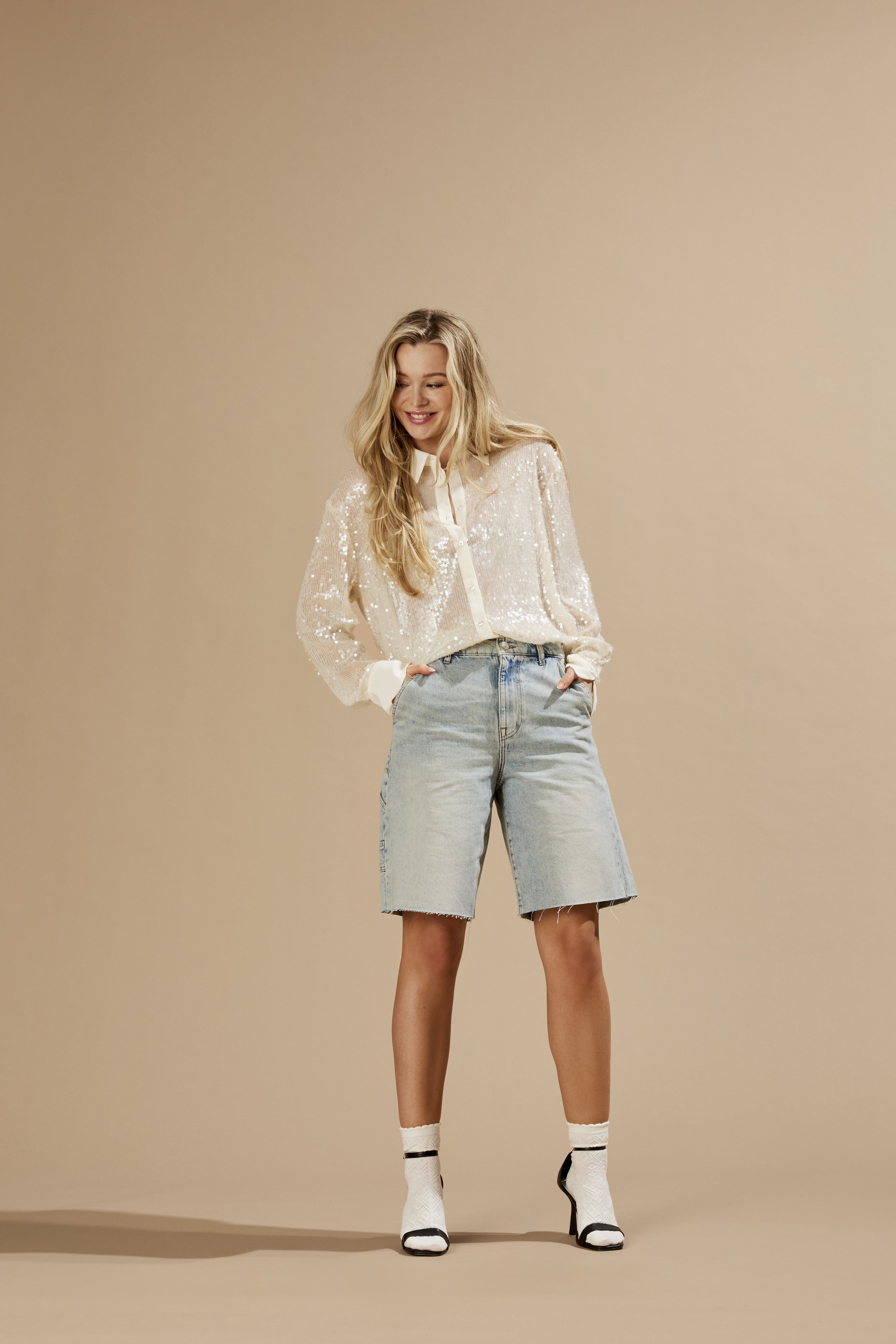 ONLCARIN Hemd Creme