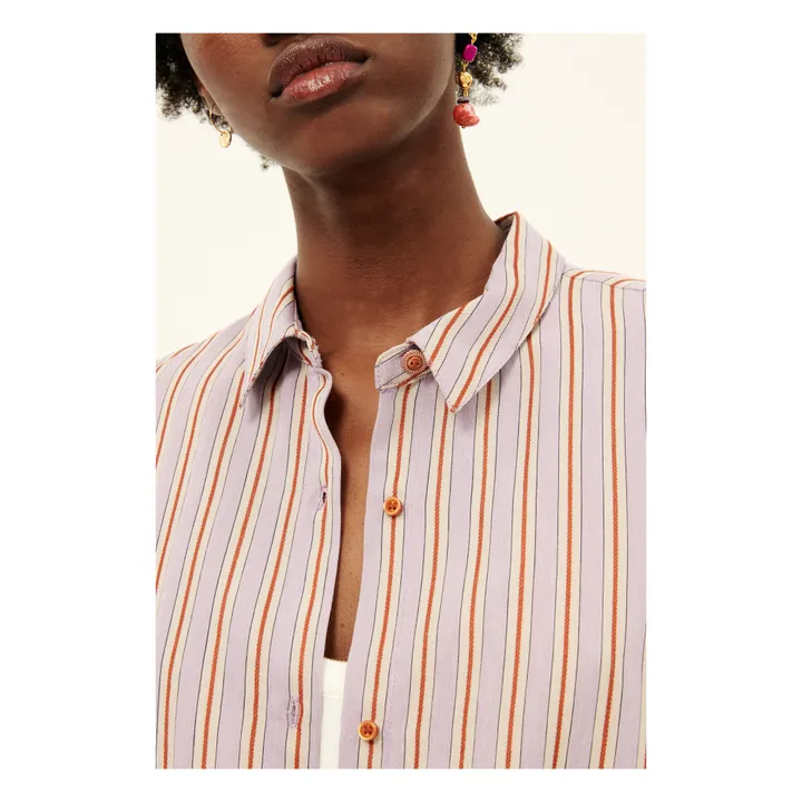 Sessùn Chemise Ample Botan Rayures | Violet