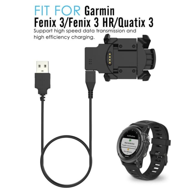 Garmin Fenix 3 HR/Fenix3/Quatix 3 opladningskabel