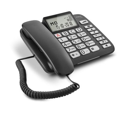 Gigaset DL580 - téléphone filaire - noir