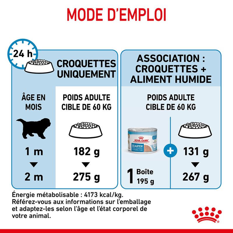 Royal Canin Giant Starter Mother & Babydog à prix discount sur bitiba.fr