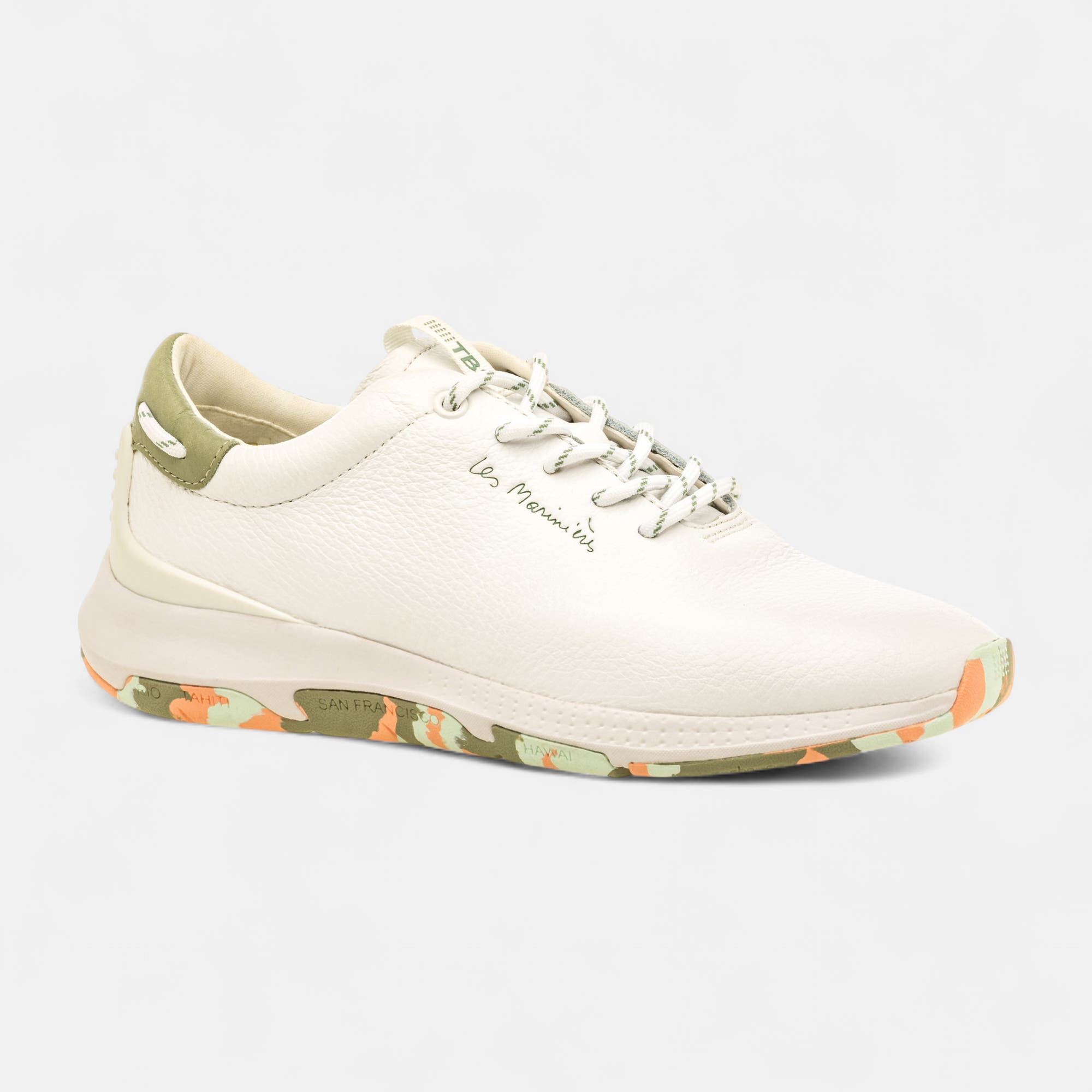 Baskets basses Femme en cuir blanc