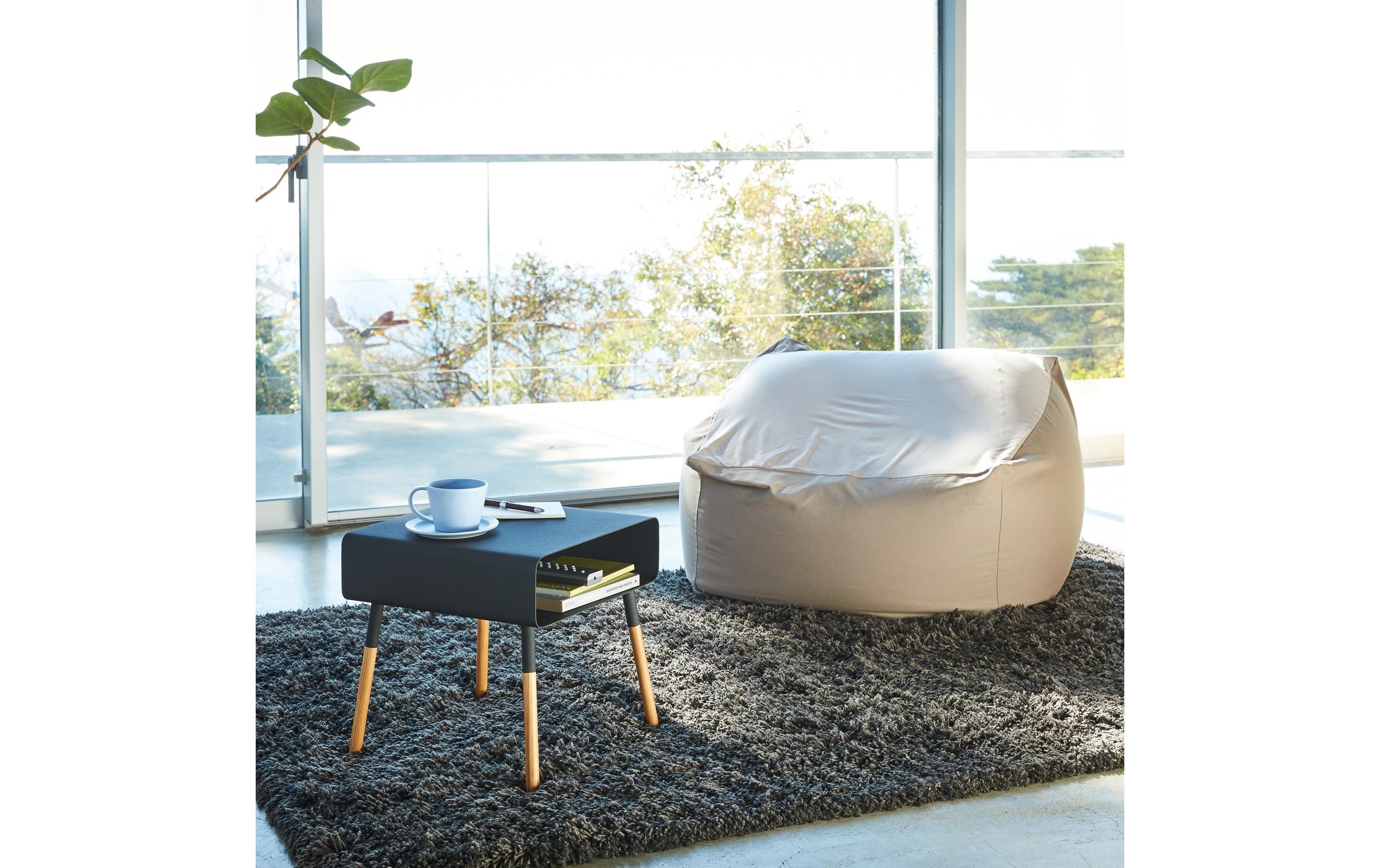 Beistelltisch Plain 35 x 35 cm, Schwarz<br>Couchtisch
