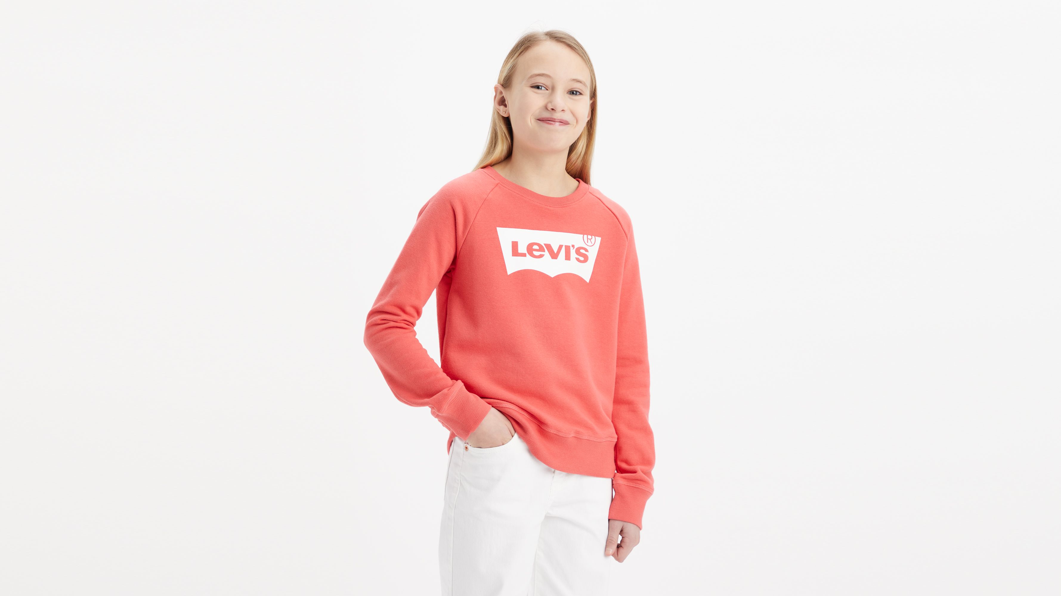 Sweat à col rond logo Batwing - Rose Of Sharon - Rose