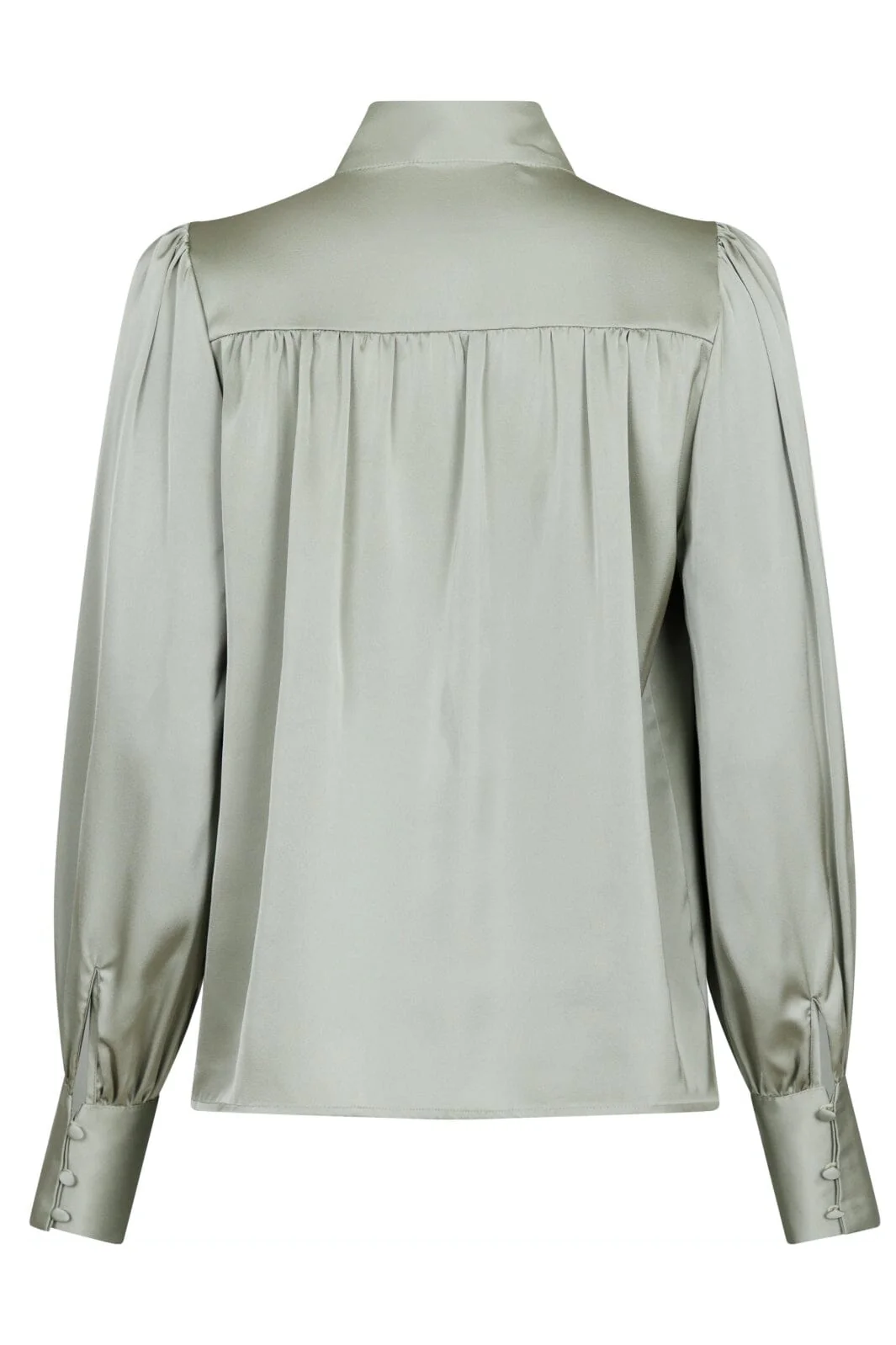 Neo Noir Jaz Bow Blouse smoke green