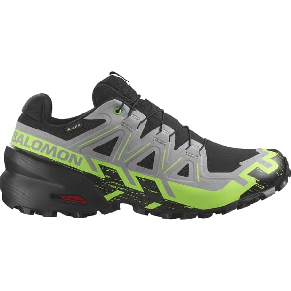 Chaussure trail SALOMON SPEEDCROSS 6 GORE-TEX BLACK/ALLOY/GREEN GECKO
