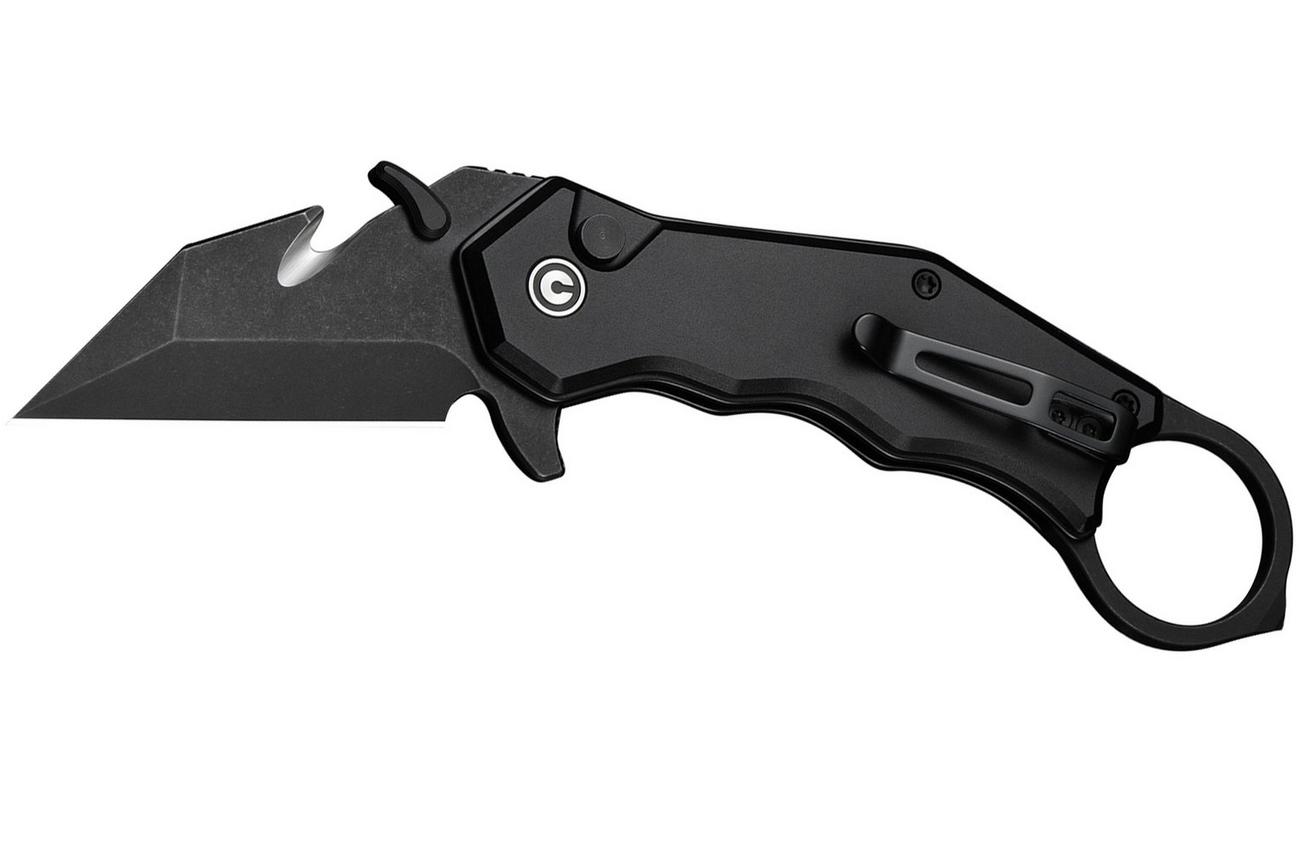 Civivi Amaroq C24018-2 Blackwashed Nitro-V, Black Aluminium, zakmes, Tony Sentmanat design