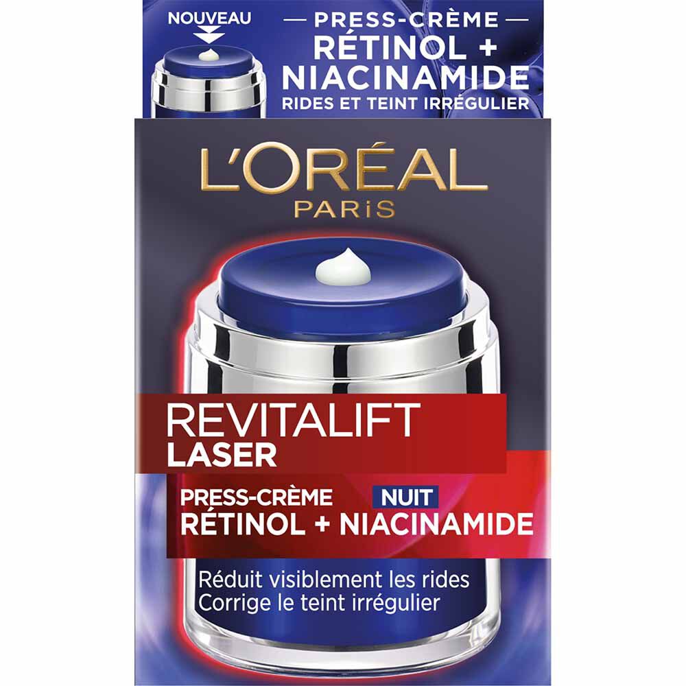 Revitalift Laser Press-Crème Nuit anti-âge visage et cou au Rétinol