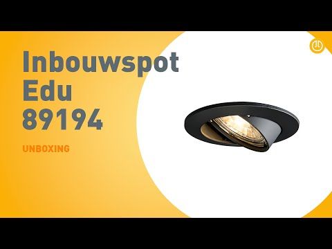 Moderne inbouwspot zwart kantelbaar - Edu