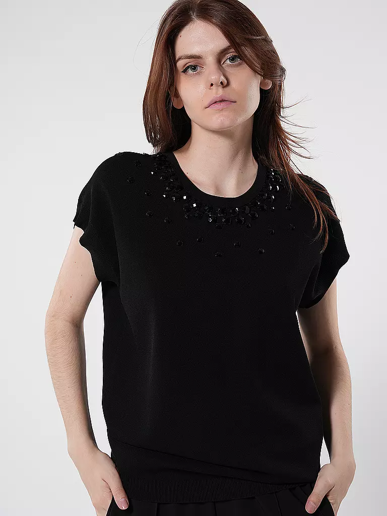 EMPORIO ARMANI Strickshirt schwarz