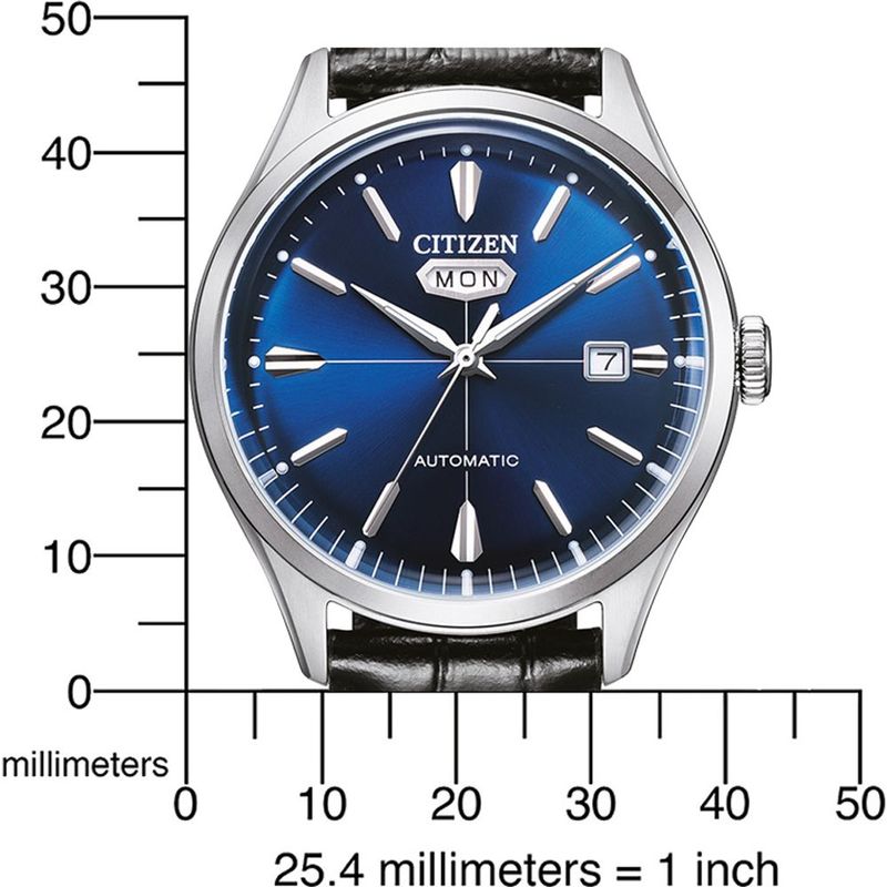 Analoge Horloge - Zilver - Bruine Leren Armband - Kalenderfunctie