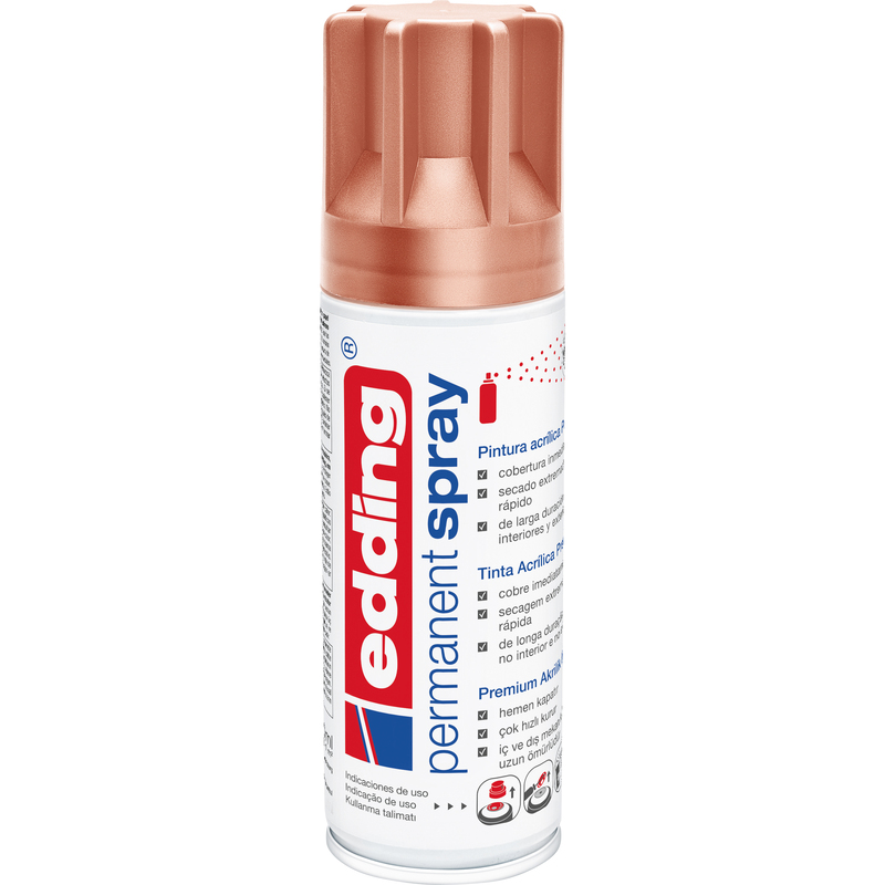 Edding Acrylfarbe Permanentspray, matt, 200 ml, edles kupfer, 1 Stück
