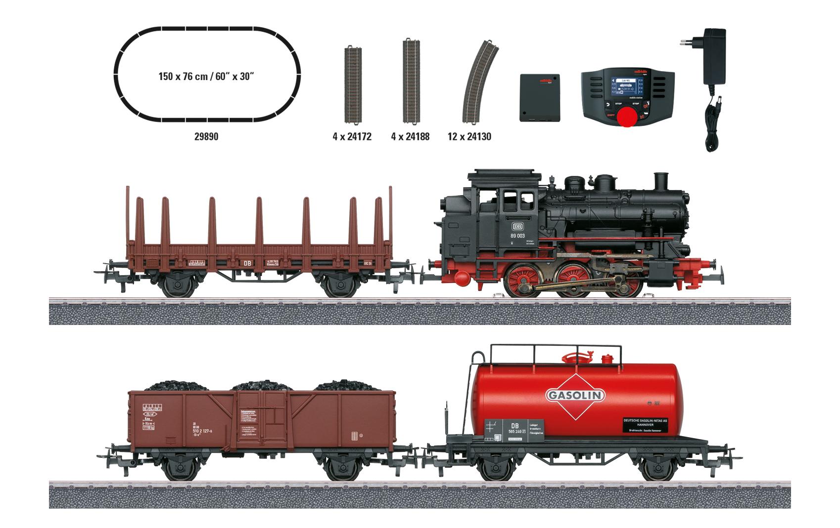 Startpackung Güterzug mit BR 89.0, H0, AC<br>Modelleisenbahn Digital-Startpackung mit Digital-Decoder mfx