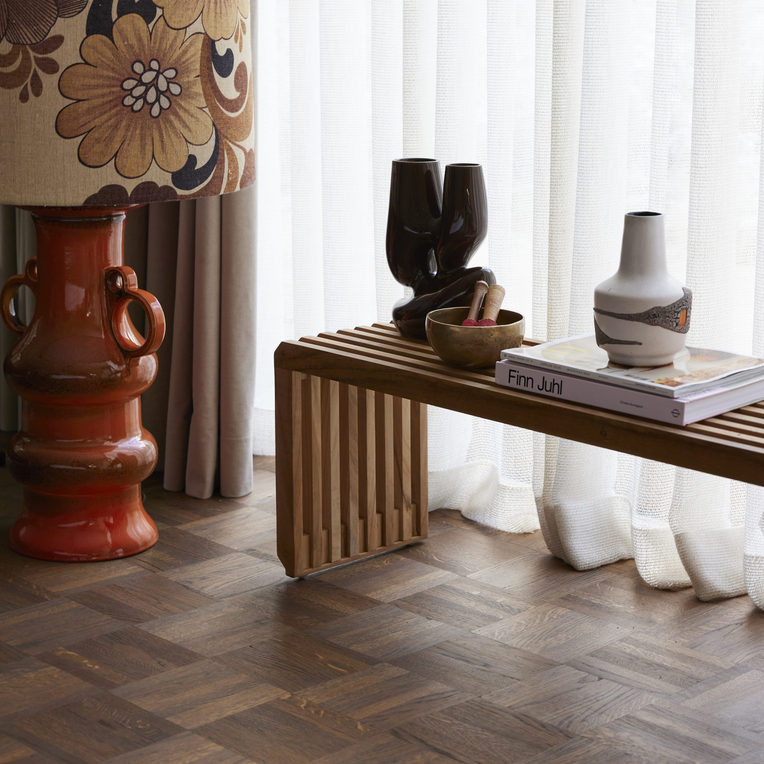 HKliving Slatted Bankje B 182 cm - Teak