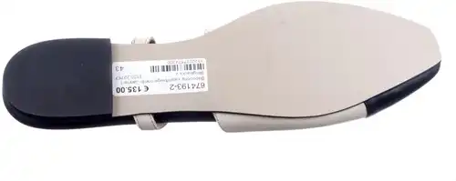 Babouche zwart/beige combi Janna-1 - maat 44 slingback zwart/beige combi - maat 44 Calandschoen