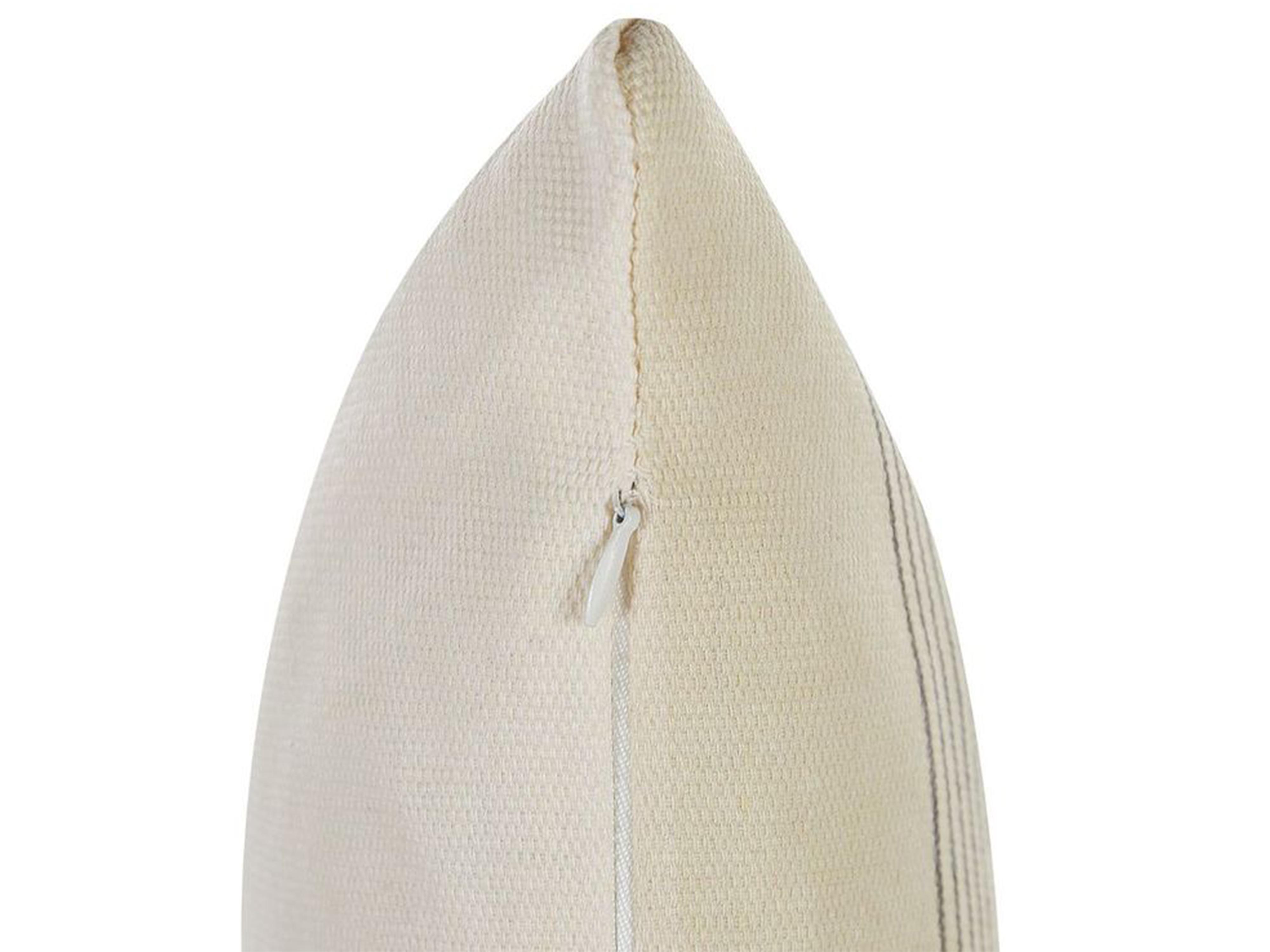 Set van 2 sierkussens NASTURTIUM 30 x 50 cm Beige geometrisch patroon
