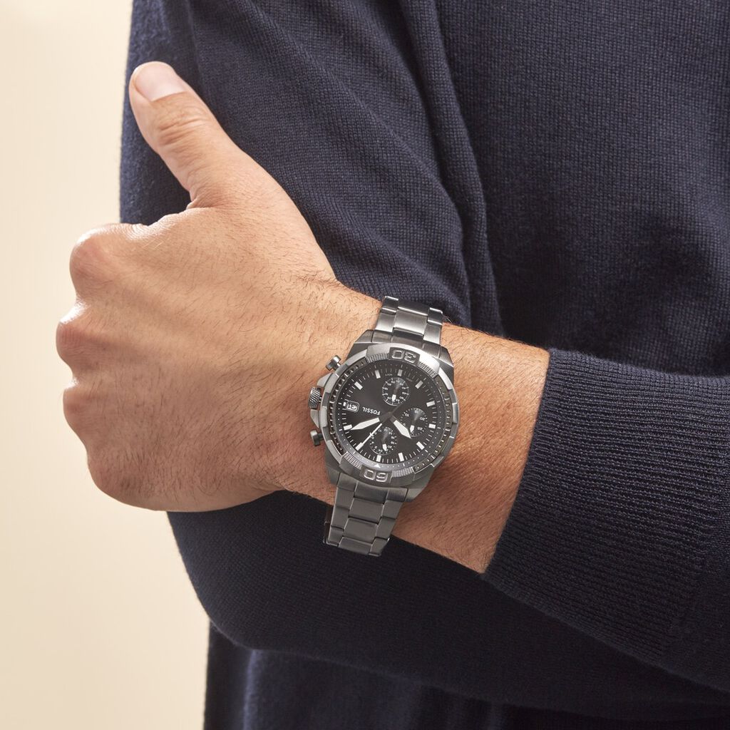 Montre Fossil 44mm Bronson Noir