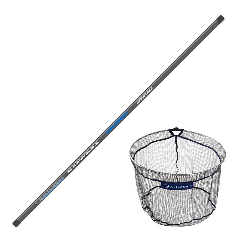 Pack Manche + Tête D'épuisette Garbolino Express Telenet + Leader Match