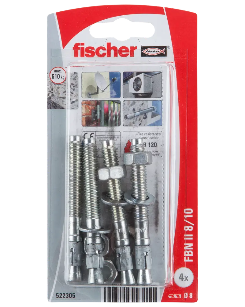 Fischer Betonanker 8/10 4-pak