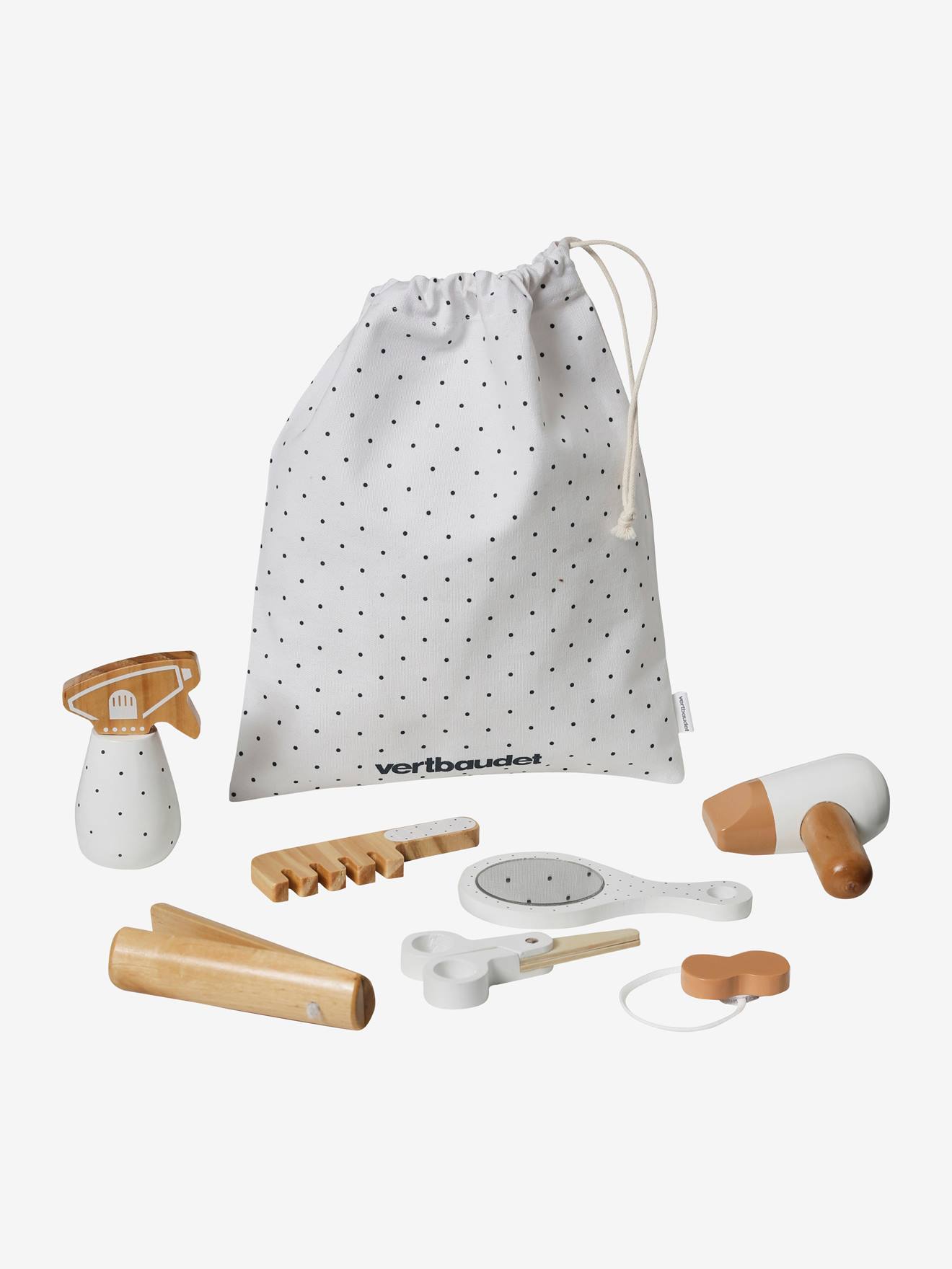 Conjunto de cabeleireiro de madeira multicolorido com certificação FSC®