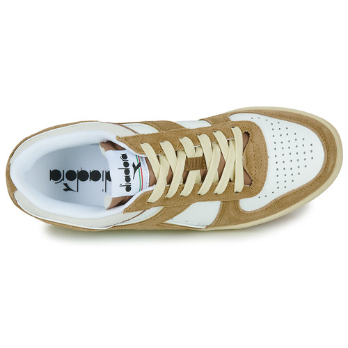 Diadora - MAGIC BASKET LOW SUEDE LEATHER - Blanc / Beige