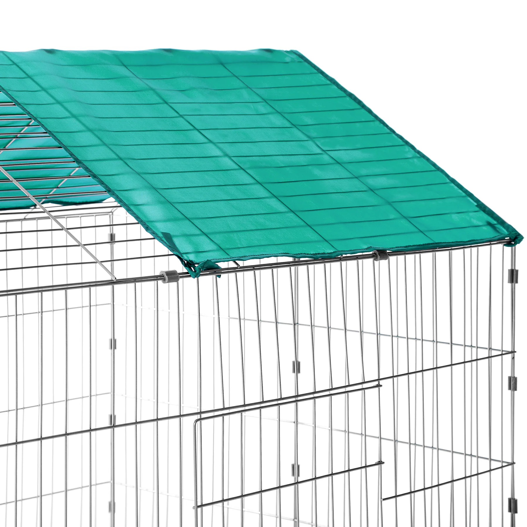 tectake® Freilaufgehege für Kaninchen, aus 12 Gitterelementen, 2 Türen, 180 x 75 x 75 cm
