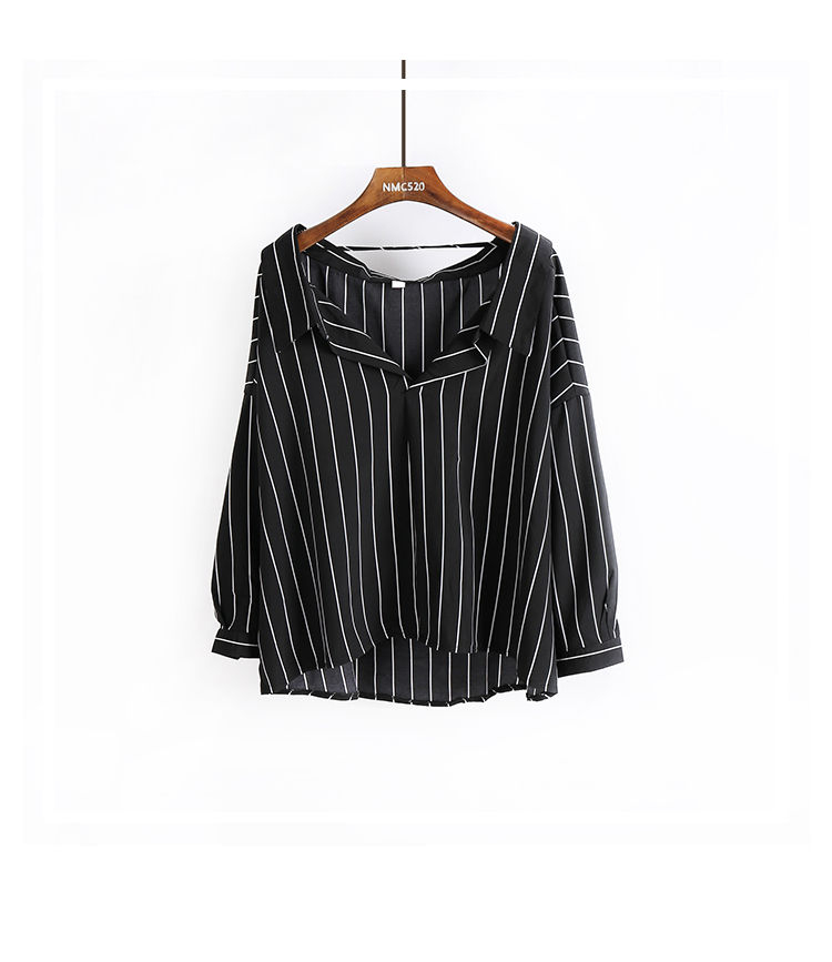 Lemongrass - Gestreepte blouse met lage rug